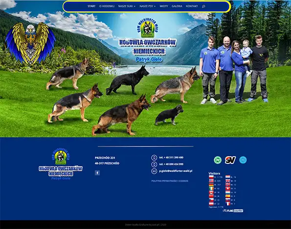 layout  strony internetowej Waldfurter-Wald  - strona główna