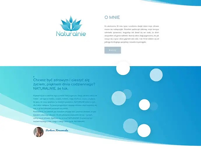 layout strony internetowej naturalnie-opole.pl - sekcja o mnie